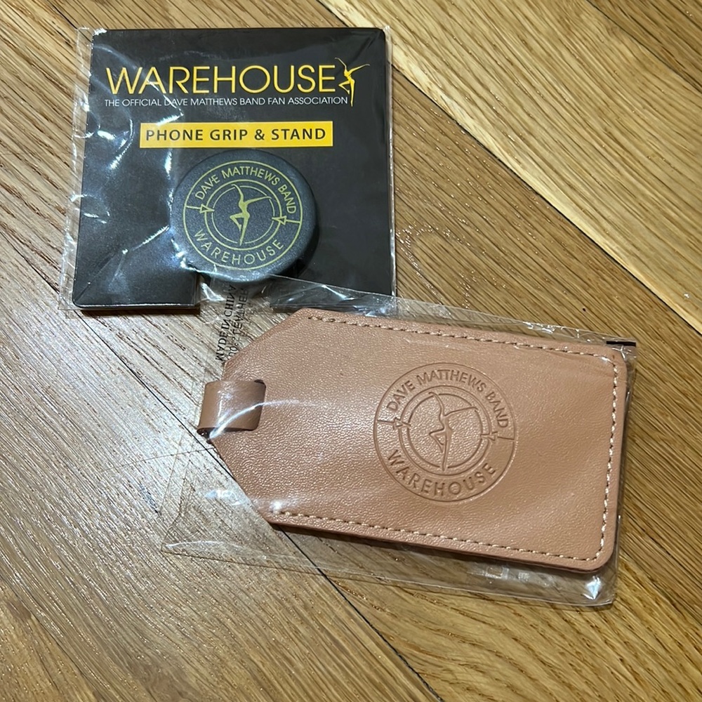 Dave Matthews Band rare Fan Club pop socket and luggage tag